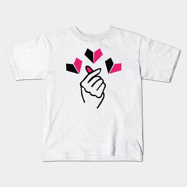 Korean heart symbol from Kpop culture Kids T-Shirt by uniWHITE